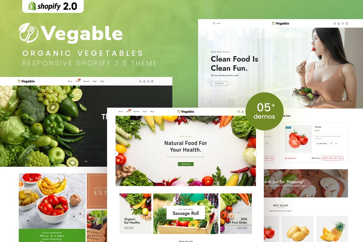 Download Vegable - Organic Vegetables Shopify 2.0 Theme