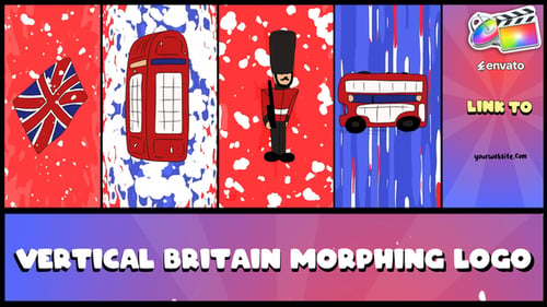 Download Vertical Britain Morphing Logo for FCPX Apple Motion Template