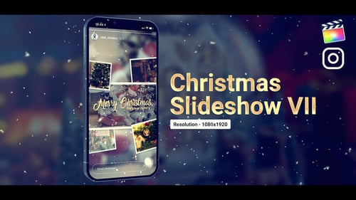 Download Vertical Christmas Slideshow Apple Motion Template