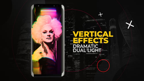 Download Vertical Dramatic Dual Light Effects | After Effects After Effect Template