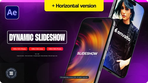 Download Vertical Dynamic Slideshow After Effect Template