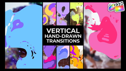 Download Vertical Liquid Hand Drawn Transitions | FCPX Apple Motion Template