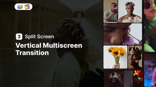 Download Vertical Multiscreen Transition - 3 Split Screen for FCPX Apple Motion Template