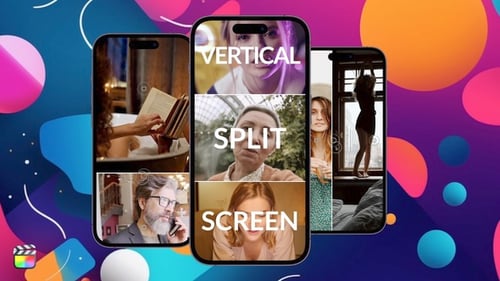 Download Vertical Split Screen | FCPX Tool Apple Motion Template