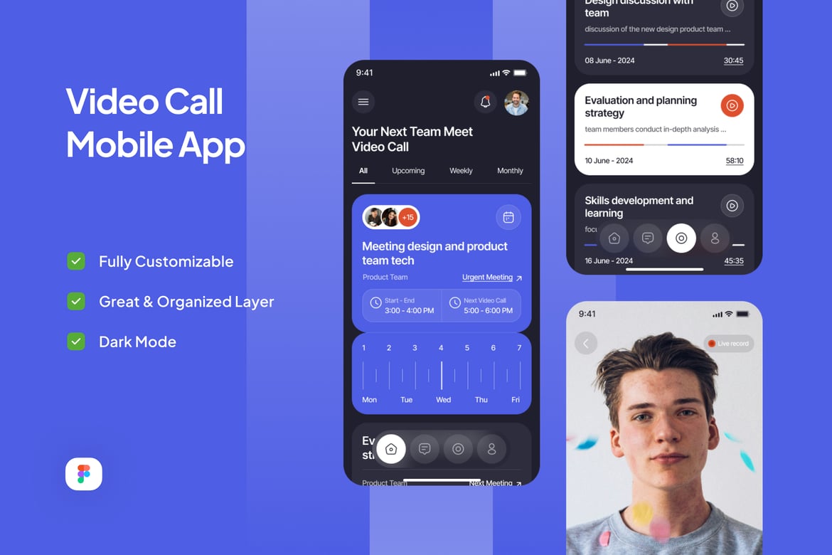 Download Video Call Mobile App - Hola Figma Design