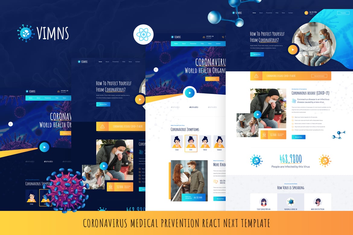 Download Vimns - React Next Coronavirus Medical Prevention