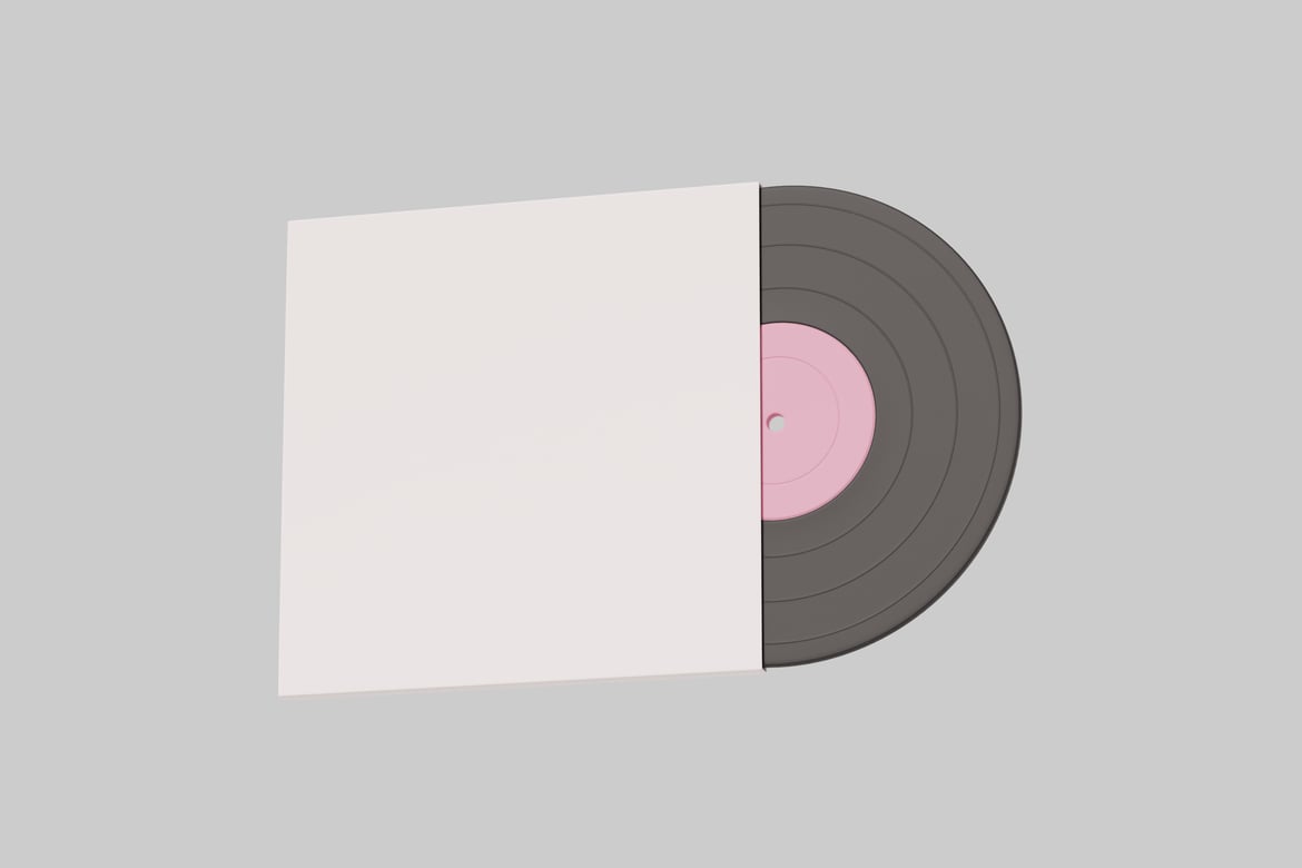 Download Vinyl record and sleeve. 3D Model