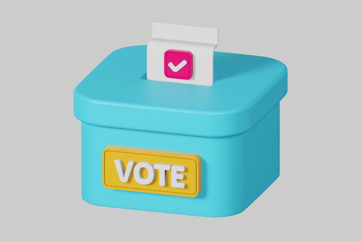 Download Voting box. 3D Model