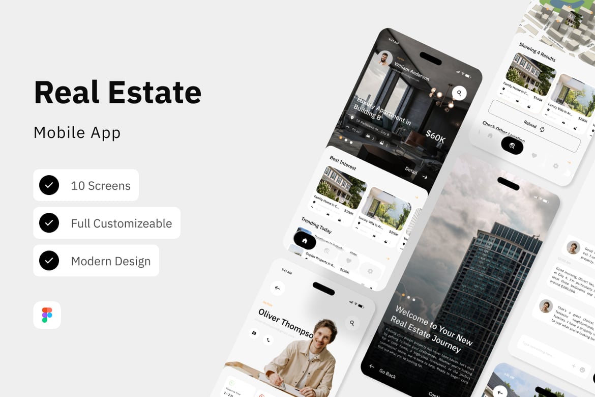 Download Vuilden - Real Estate Mobile App Figma Design