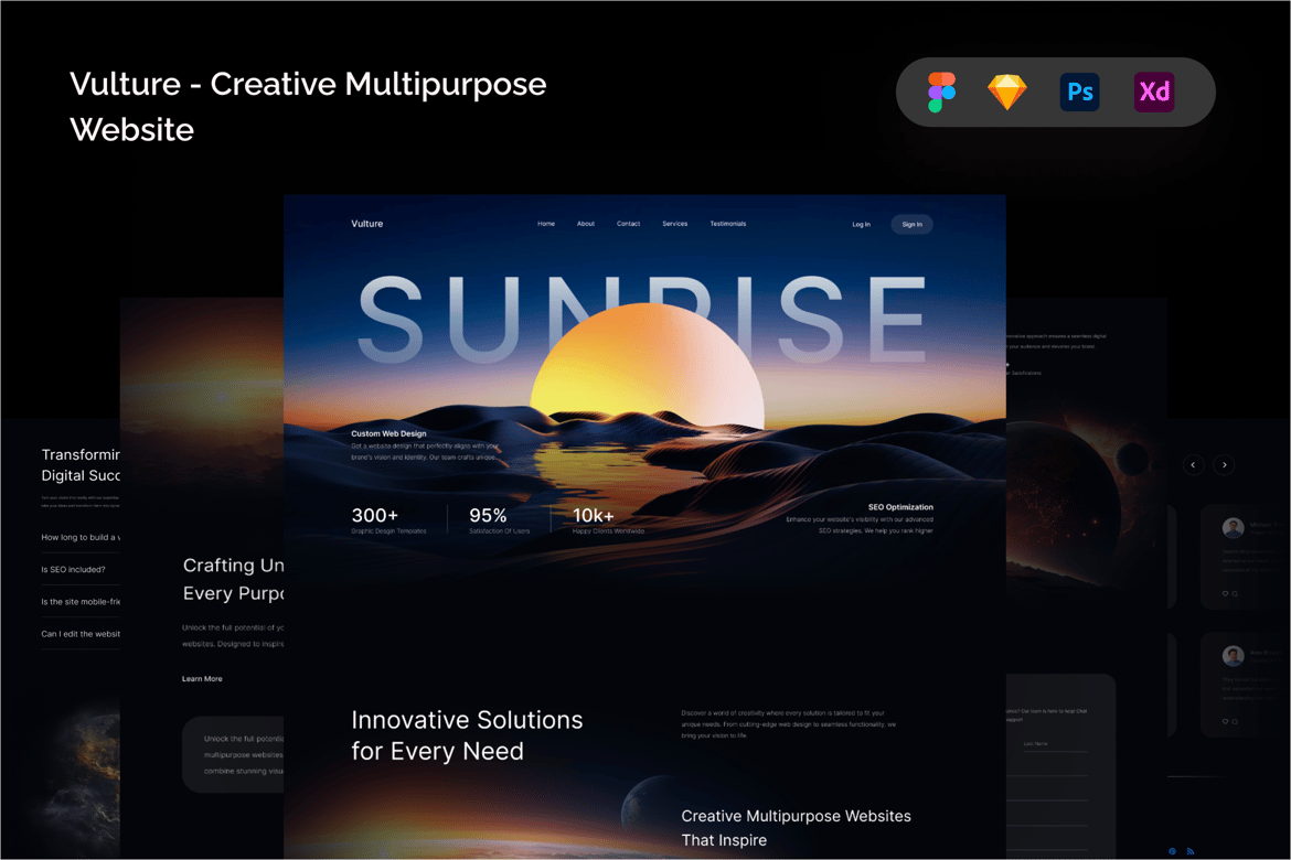 Download Vulture - Creative Multipurpose Website Figma Design