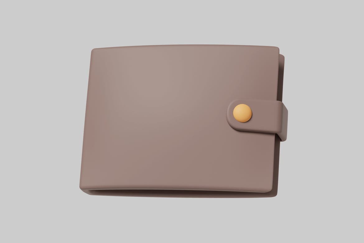 Download Wallet with button 3D Model