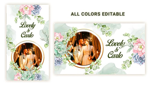 Download Watercolor Wedding Invitation After Effect Template