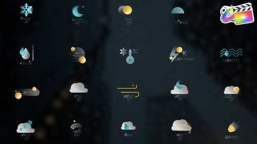 Download Weather Titles for FCPX Apple Motion Template