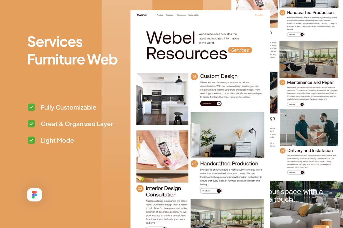 Download Webel - Resource (Services) Landing Page Figma Design