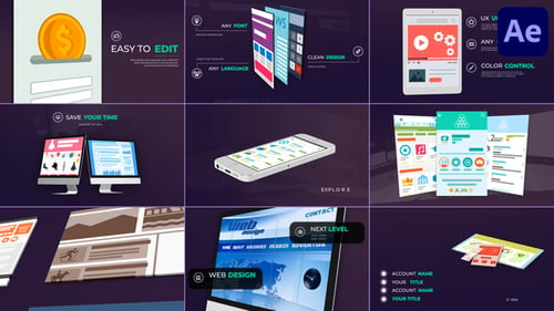 Download Website Presentation Pack for After Effects After Effect Template