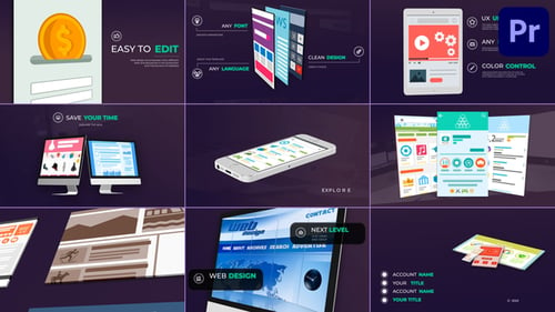 Download Website Presentation Pack for Premiere Pro Premiere Pro Template