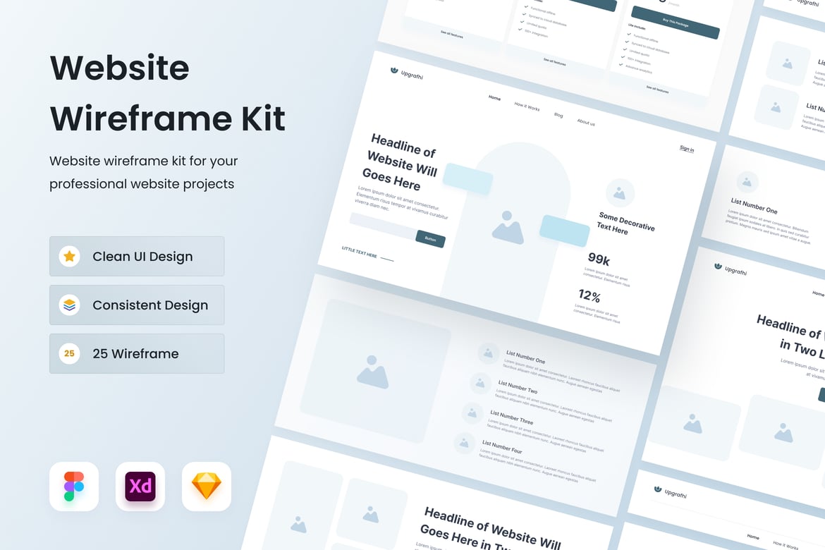 Download Website Wireframe Kit Figma Design