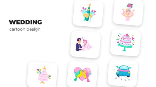 Download Wedding - Cartoon Design After Effect Template