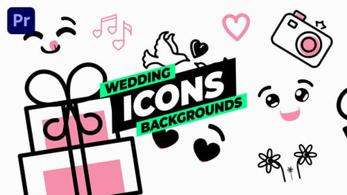 Download Wedding Icons Backgrounds Premiere Pro Template