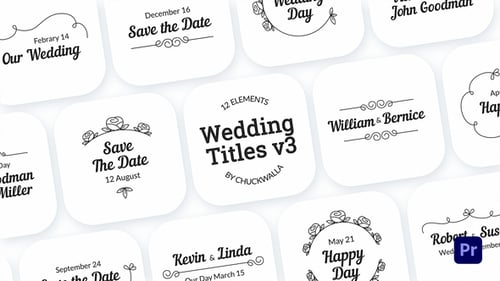 Download Wedding Titles v3 Premiere Pro Template