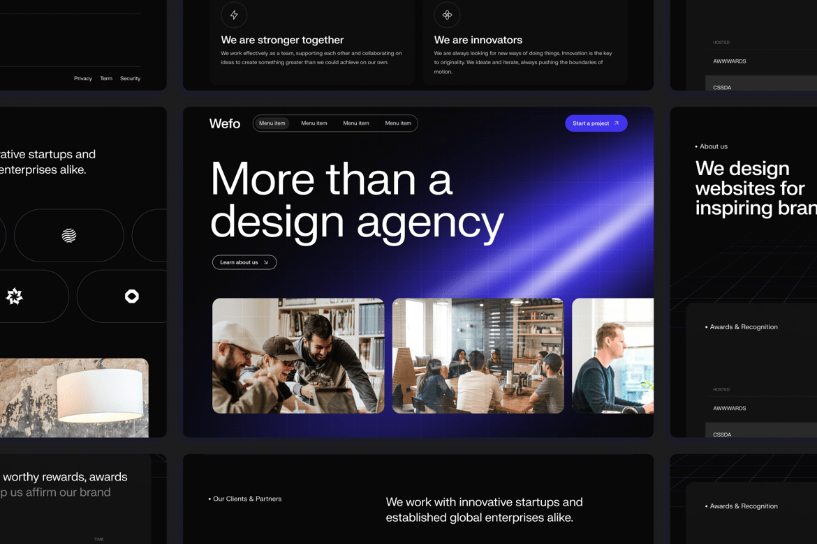 Download Wefo agency (About us) Figma Design