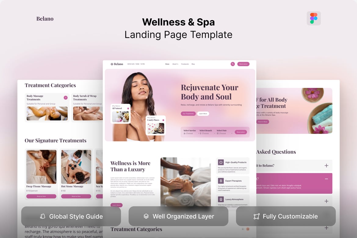 Download Wellness and Spa Website Design Figma Design