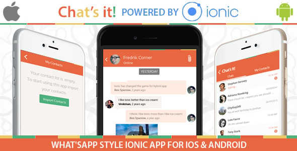 Download What’s App Chat  Clone – An Ionic Framework ,Socket.io and Nodejs Full Hybrid App Android App