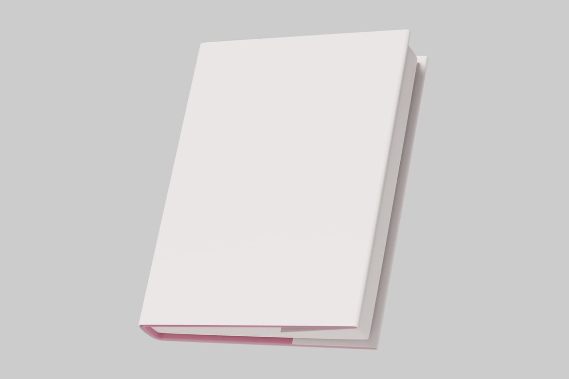 Download White book with pink interior. 3D Model