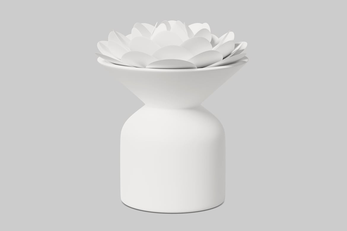 Download White flower decoration 3D Model