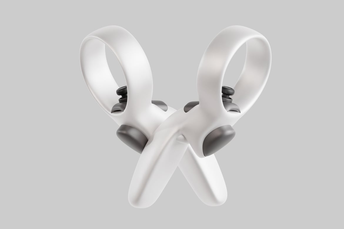 Download White plastic object with two circular handles and a distinctive "X" shape 3D Model