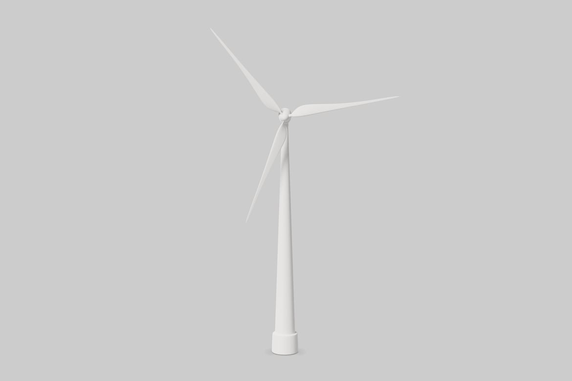 Download Wind turbine with three blades 3D Model