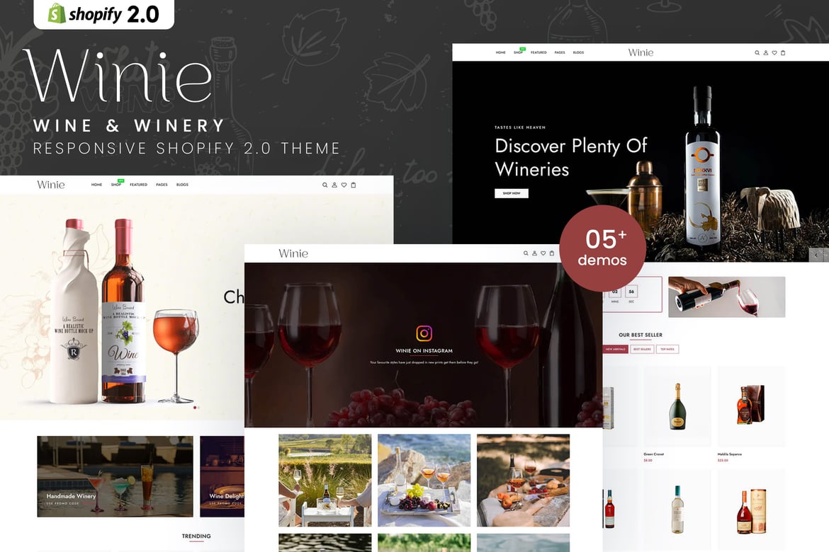 Download Winie - Wine & Winery Responsive Shopify 2.0 Theme