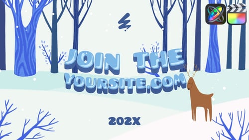 Download Winter Forest Logo | FCPX Apple Motion Template