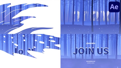 Download Winter Forest Logo Opener for After Effects After Effect Template