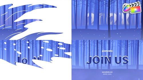 Download Winter Forest Logo Opener for FCPX Apple Motion Template