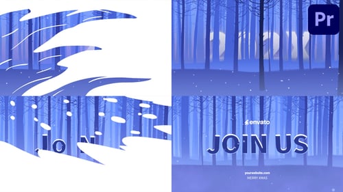 Download Winter Forest Logo Opener for Premiere Pro Premiere Pro Template