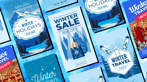 Download Winter Frost Snow Instagram Christmas Holidays Reels 2 After Effect Template