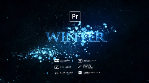 Download Winter Greetings | Snowflakes Titles MOGRT Premiere Pro Template