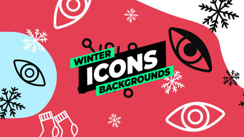 Download Winter Icons Backgrounds After Effect Template