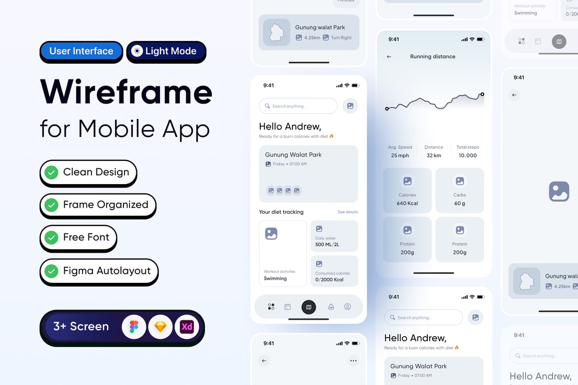 Download Wireframe Practice for Mobile App Figma Design