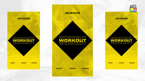 Download Workout Social Media Stories Apple Motion Template