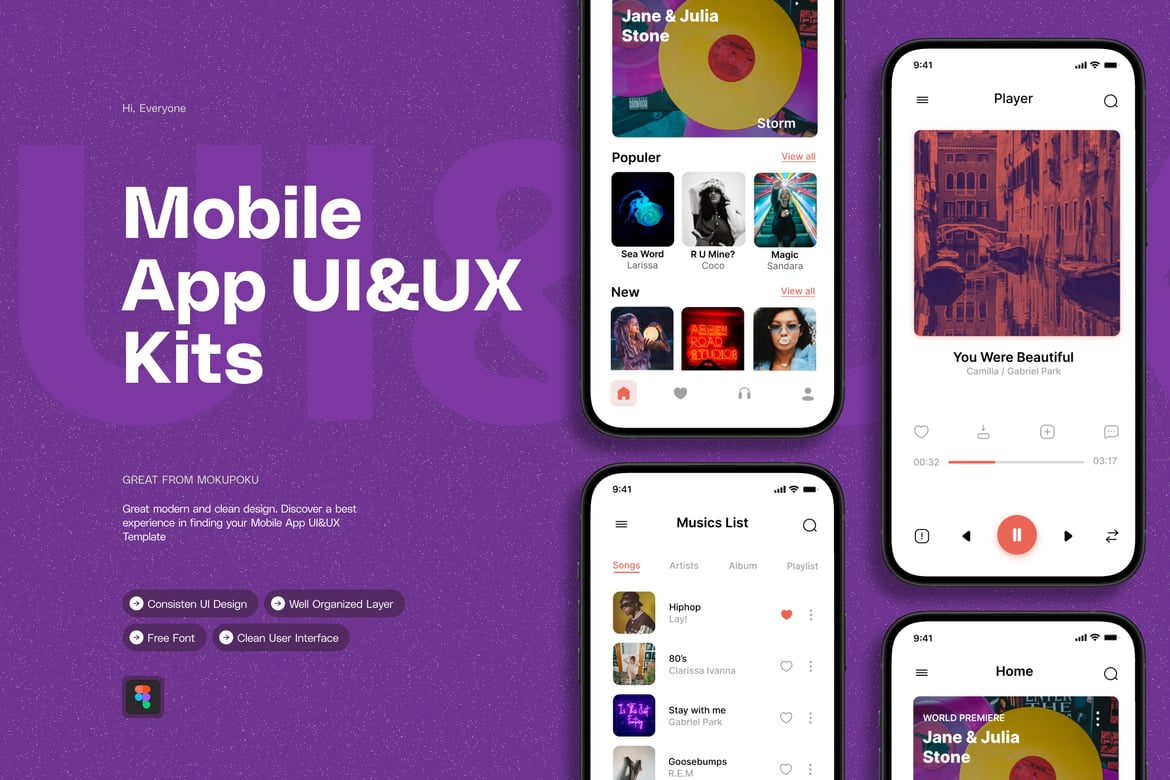 Download World Music - Mobile App UI&UX Figma Design