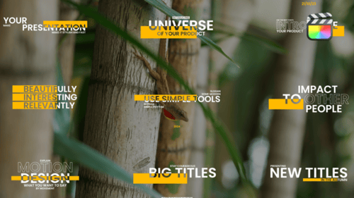 Download Yellow Corporate Titles / FCPX Apple Motion Template