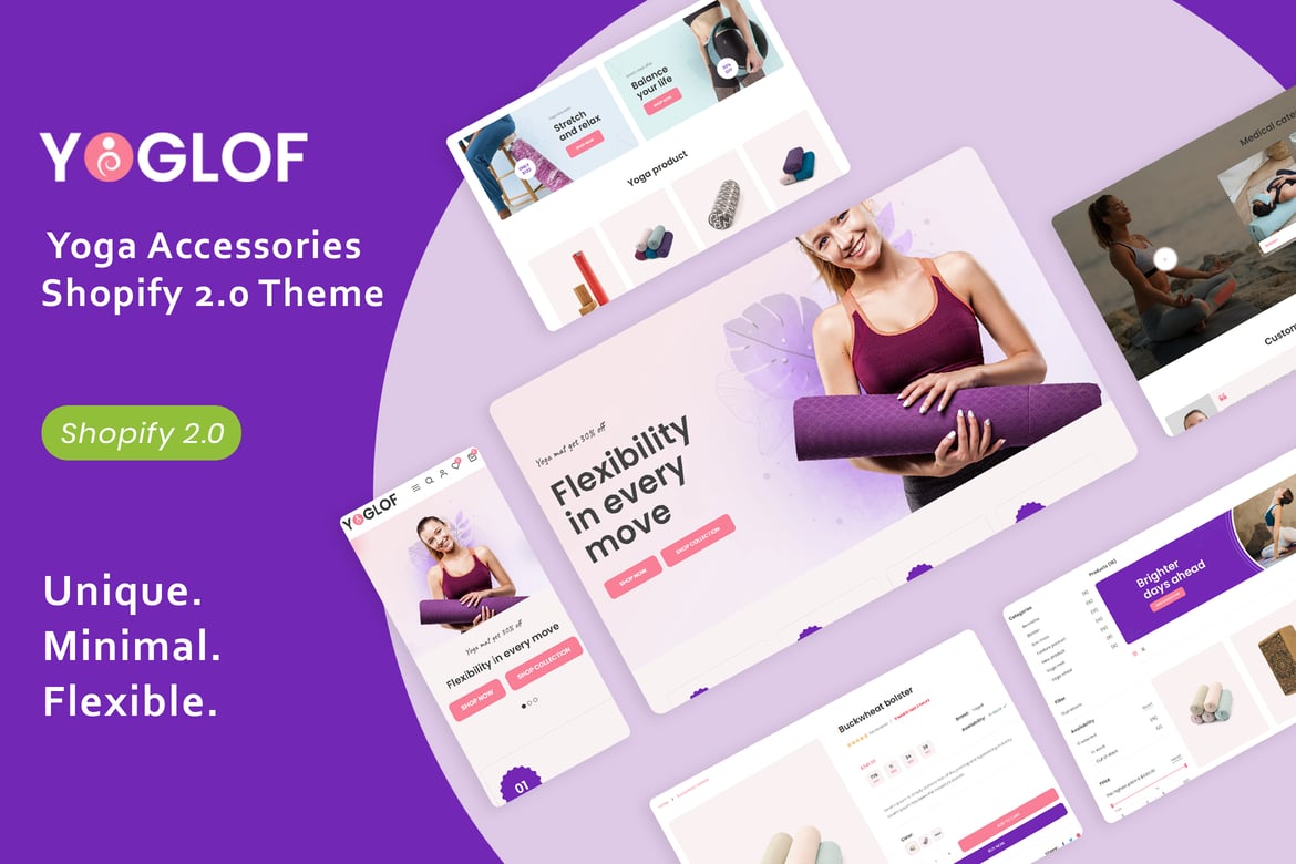 Download Yogolf - The Yoga Accessories Shopify 2.0 Theme Shopify Theme