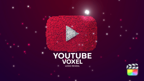 Download Youtube Voxel Pixel Logo Reveal Apple Motion Template