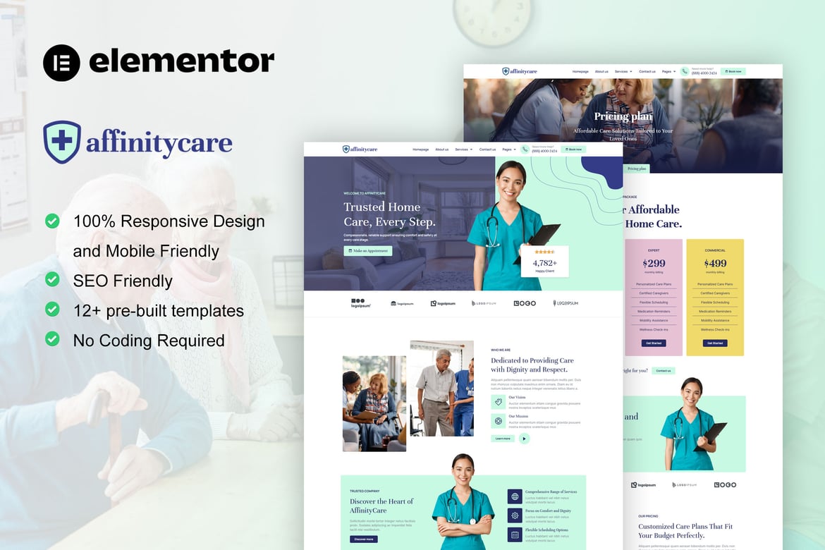 Download AffinityCare - Home Care & Private Nursing Services Elementor Template Kit