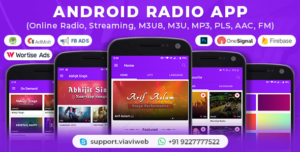 Download Android Radio App (Online Radio, Streaming, M3U8, M3U, MP3, PLS, AAC, FM)