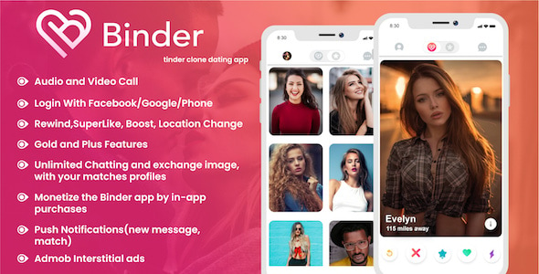 Download Binder - Dating clone App with admin panel - Android v20.1