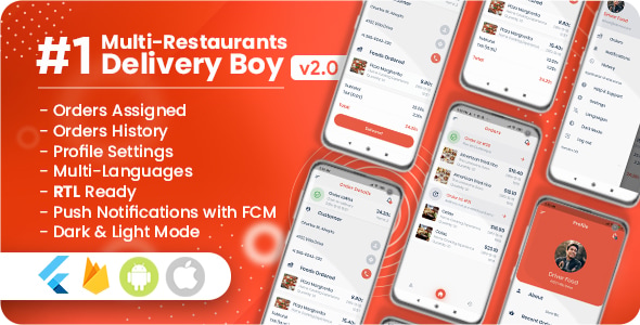 Download Delivery Boy For Multi-Restaurants Flutter App