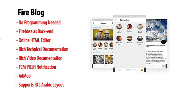 Download Fire Blog | Native Android Blog or News App with Firebase Back-end